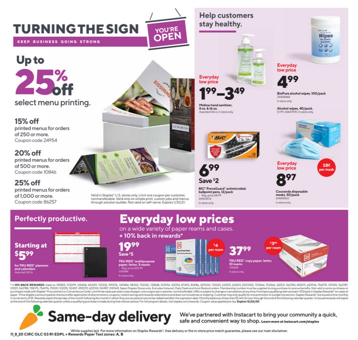 Staples Weekly Ad from November 8