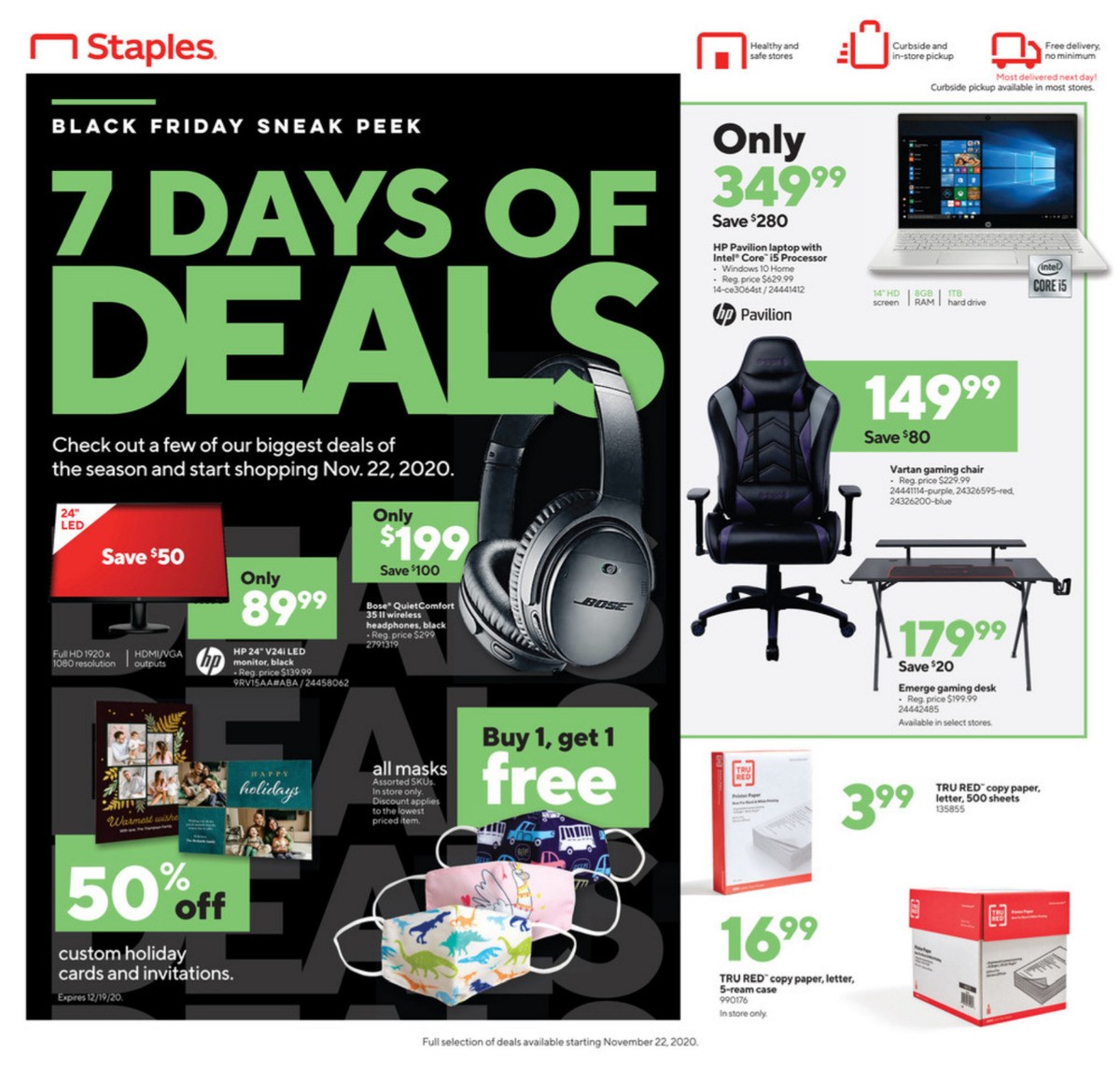 Staples Black Friday Top Deals Weekly Ad from November 22