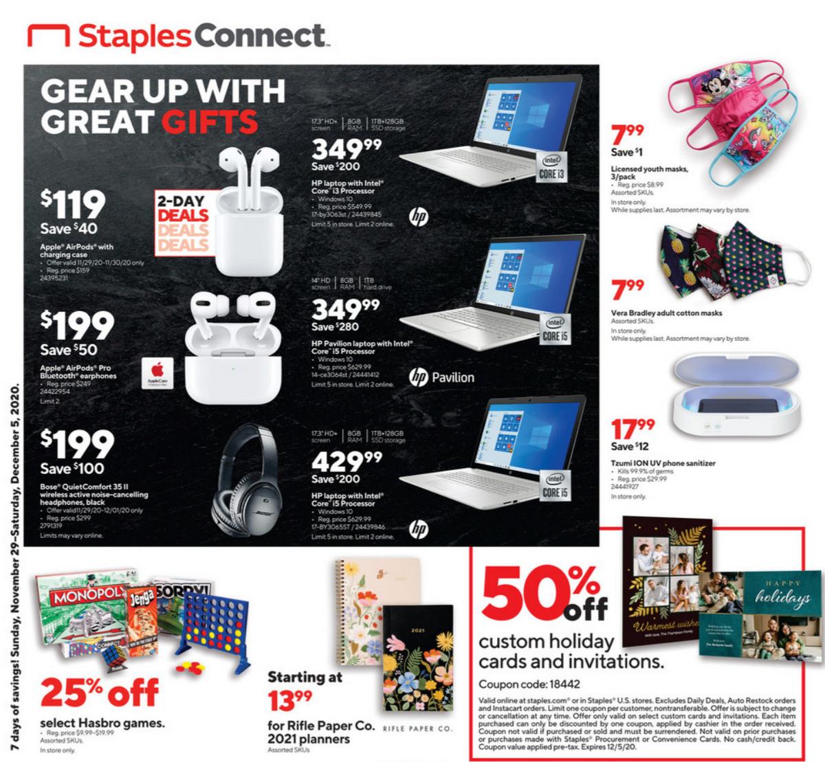 Staples Weekly Ad from November 29