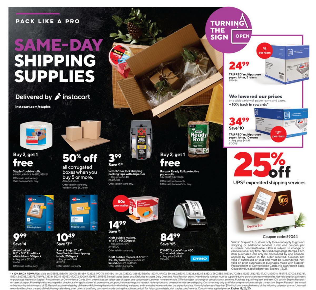 Staples Weekly Ad from December 6