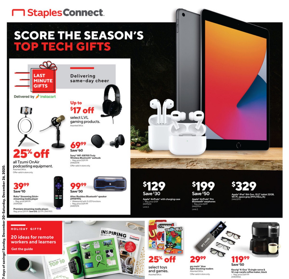 Staples Weekly Ad from December 20