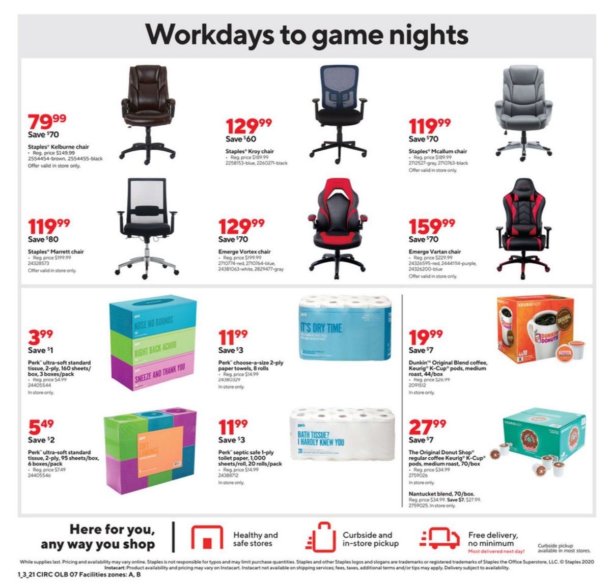 Staples Weekly Ad from January 3