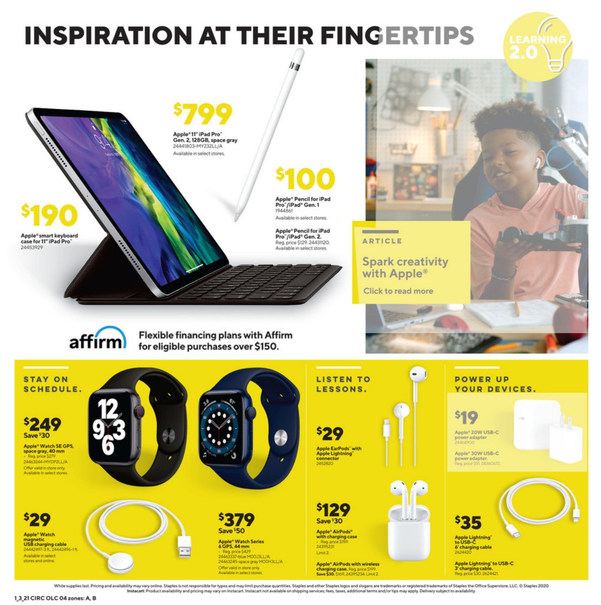 Staples Weekly Ad from January 3