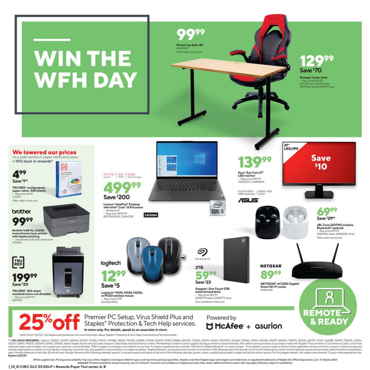 Staples Weekly Ad from January 10