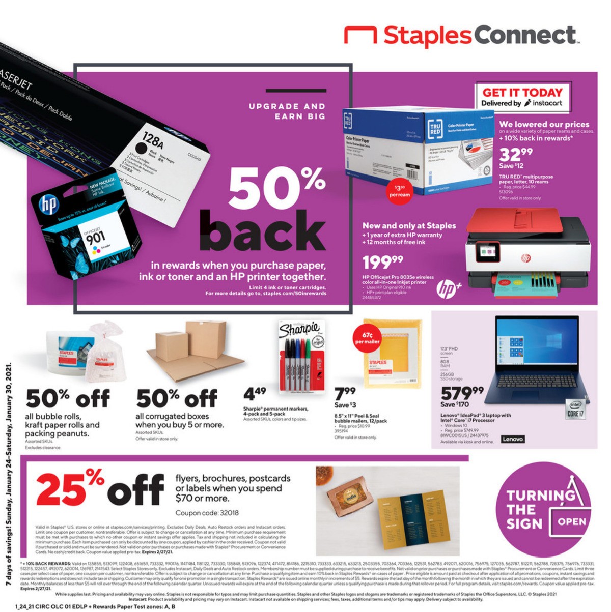 Staples Weekly Ad from January 24