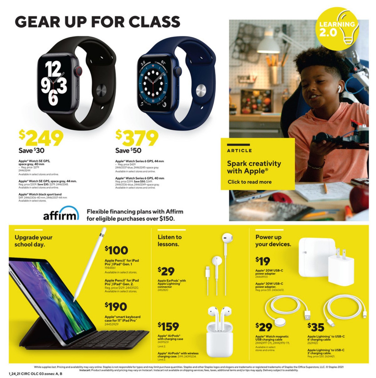 Staples Weekly Ad from January 24
