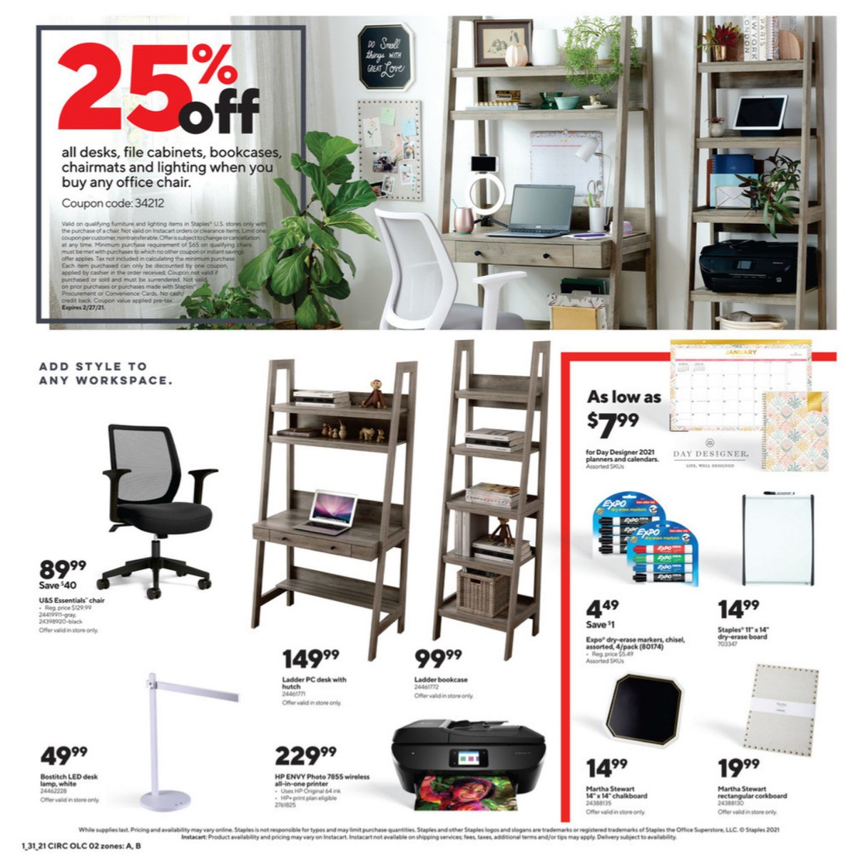 Staples Weekly Ad from January 31