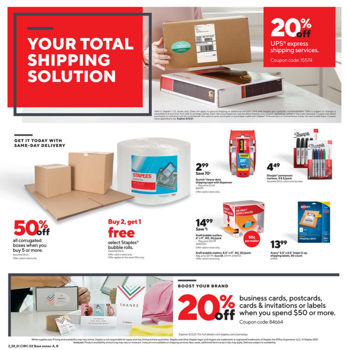 Staples Weekly Ad from February 28