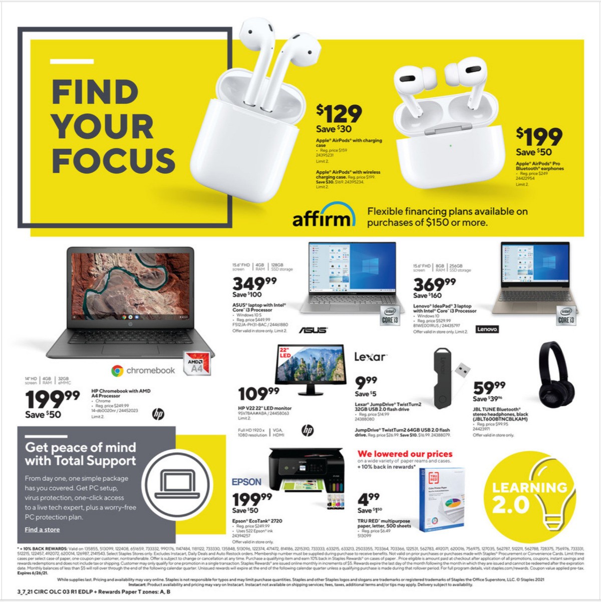 Staples Weekly Ad from March 7
