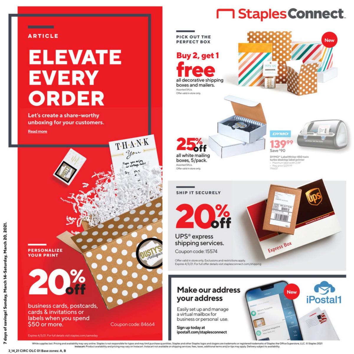 Staples Weekly Ad from March 14