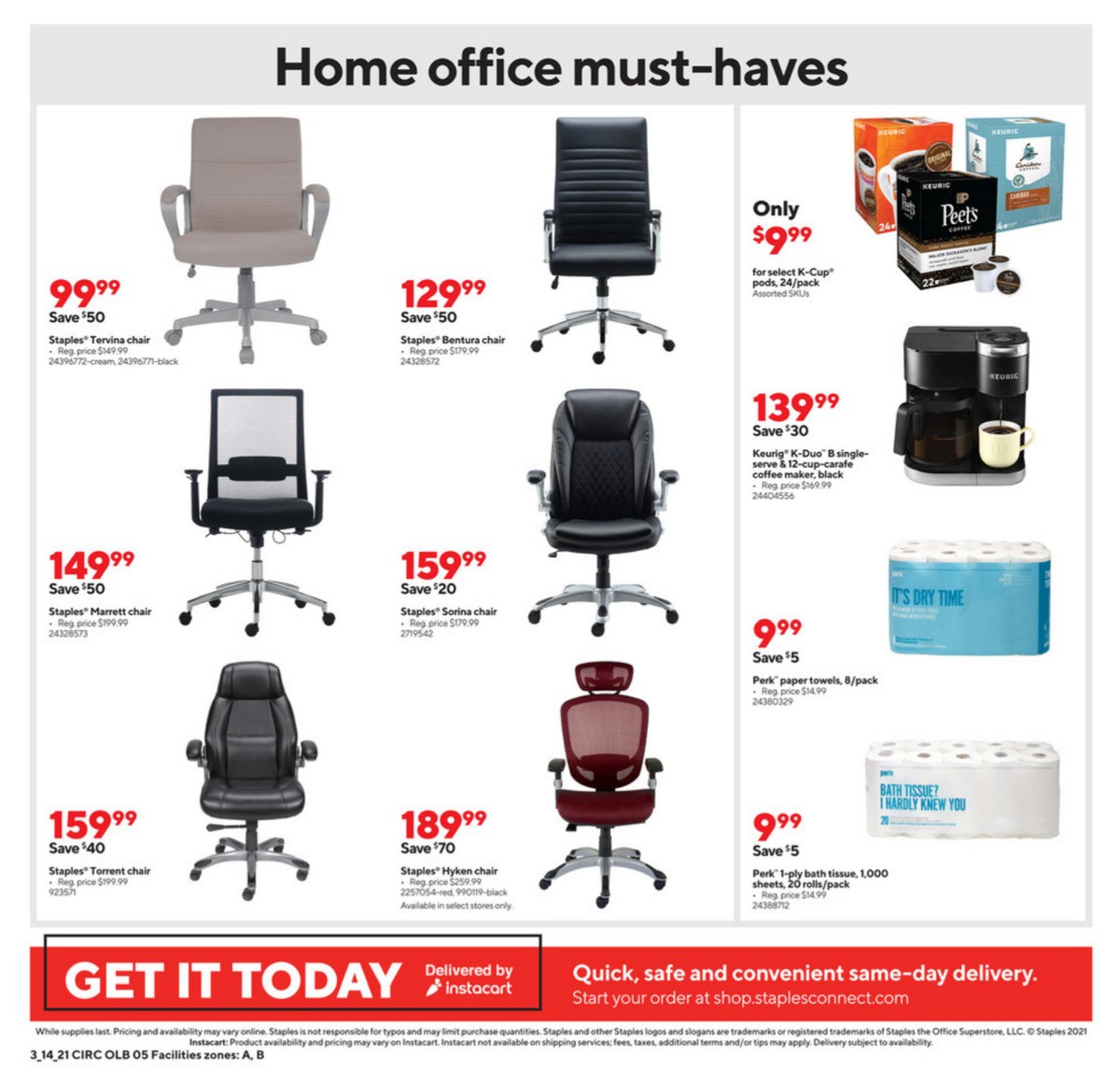 Staples Weekly Ad from March 14