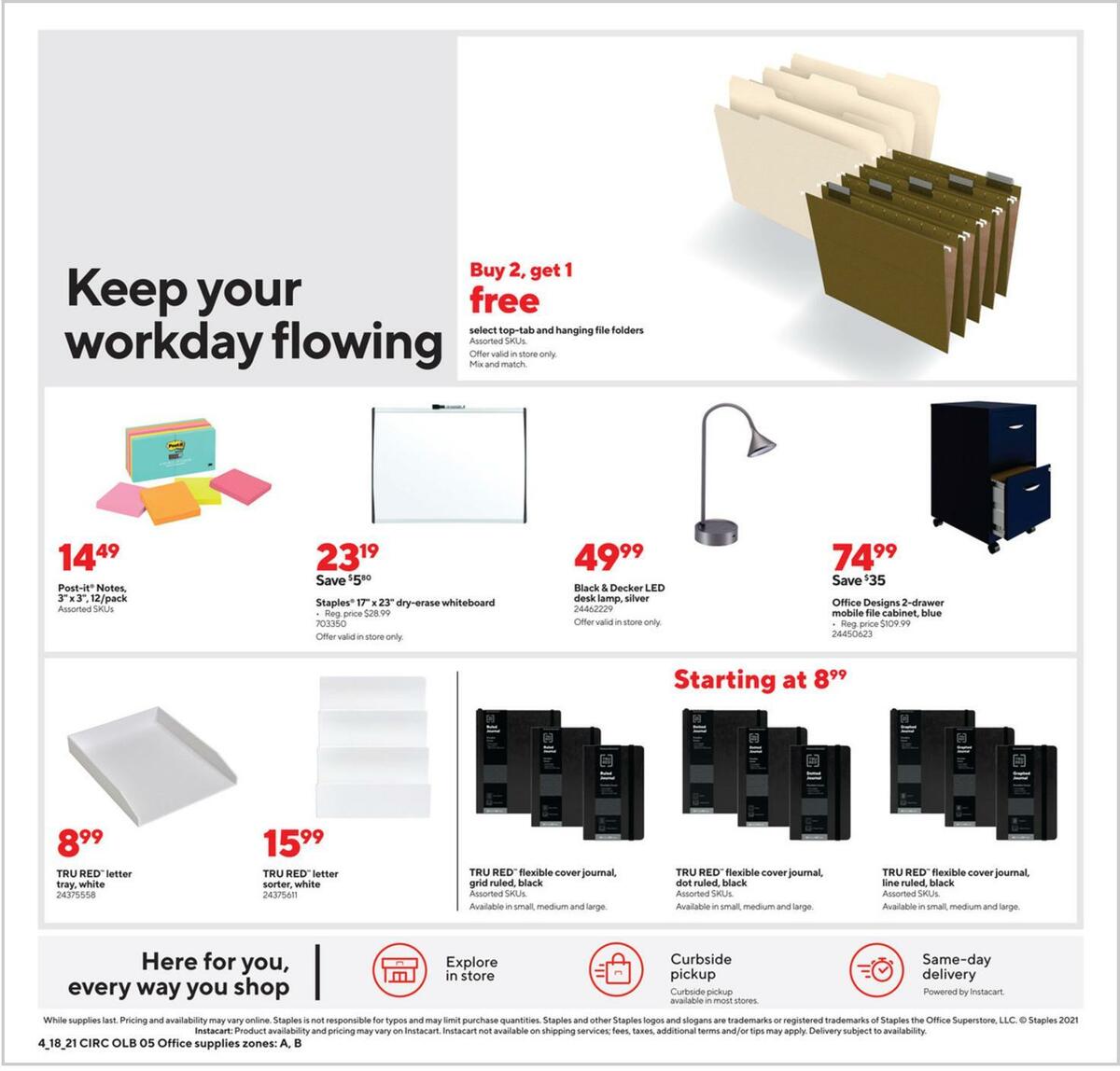 Staples Weekly Ad from April 18