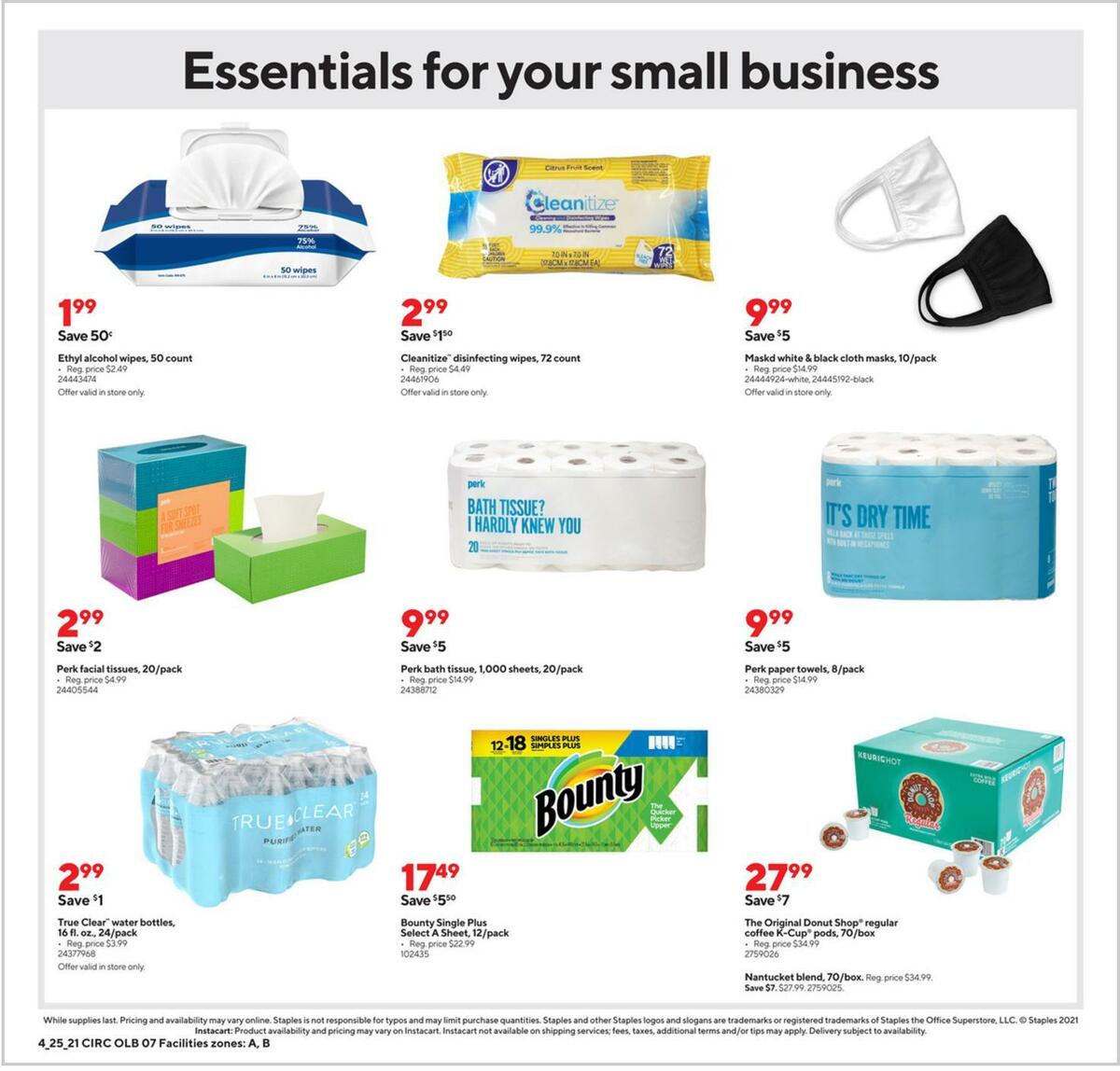 Staples Weekly Ad from April 25