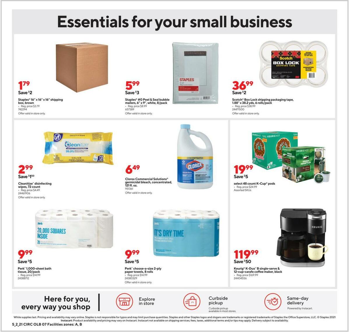 Staples Weekly Ad from May 2