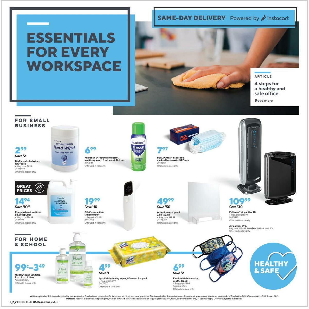 Staples Weekly Ad from May 2