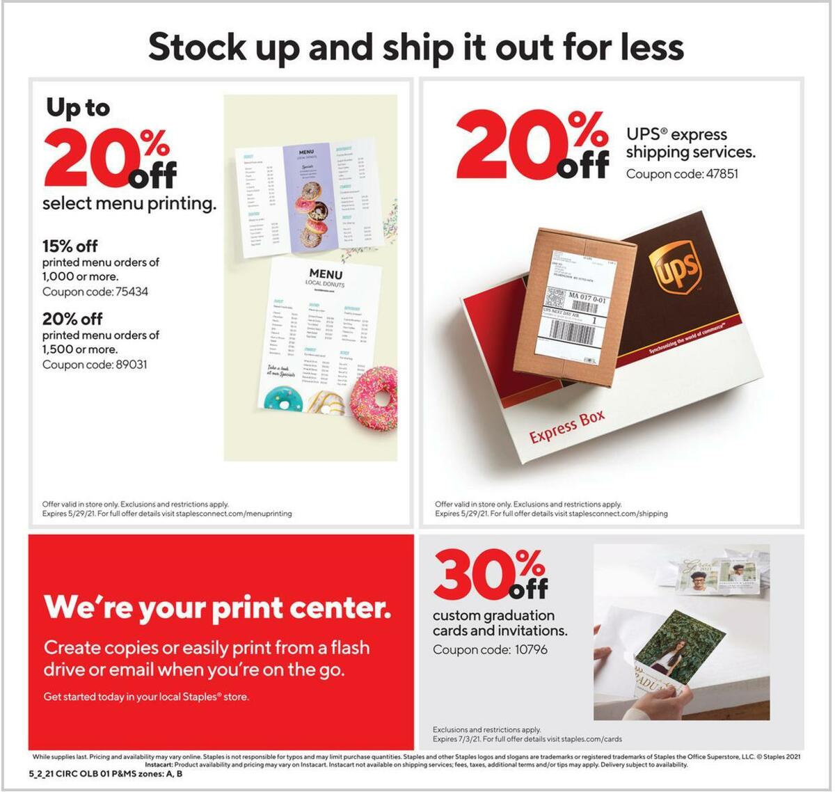 Staples Weekly Ad from May 2