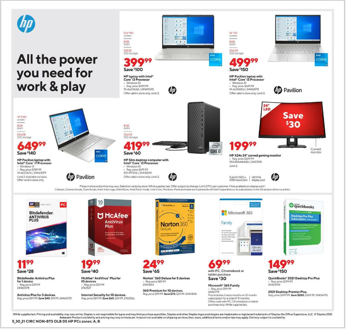 Staples Weekly Ad from May 30