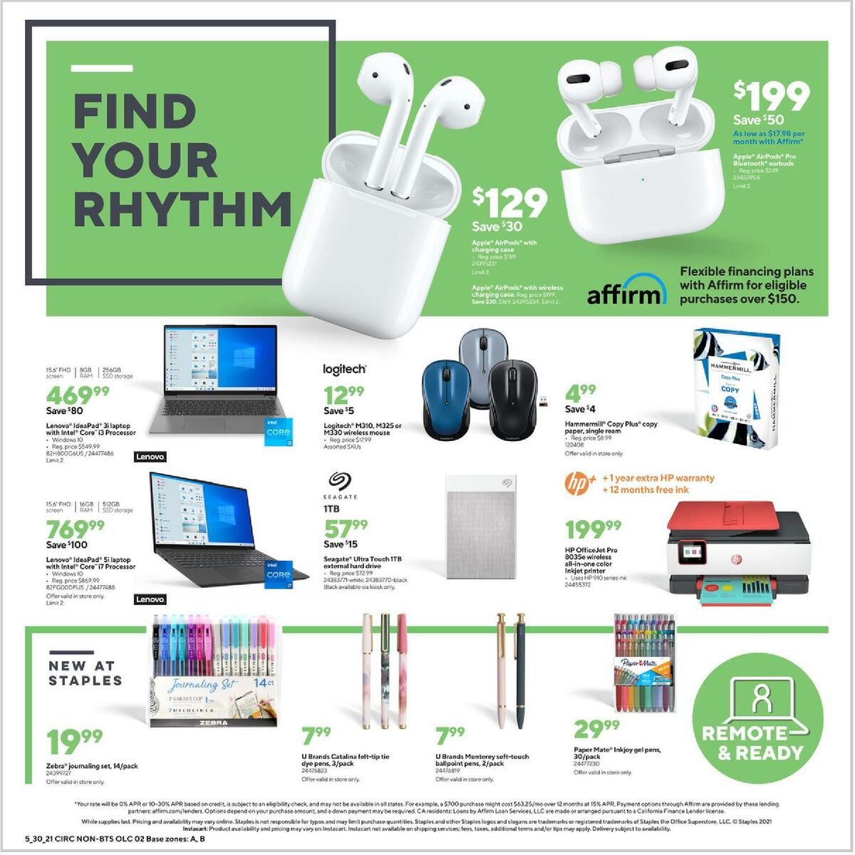 Staples Weekly Ad from May 30
