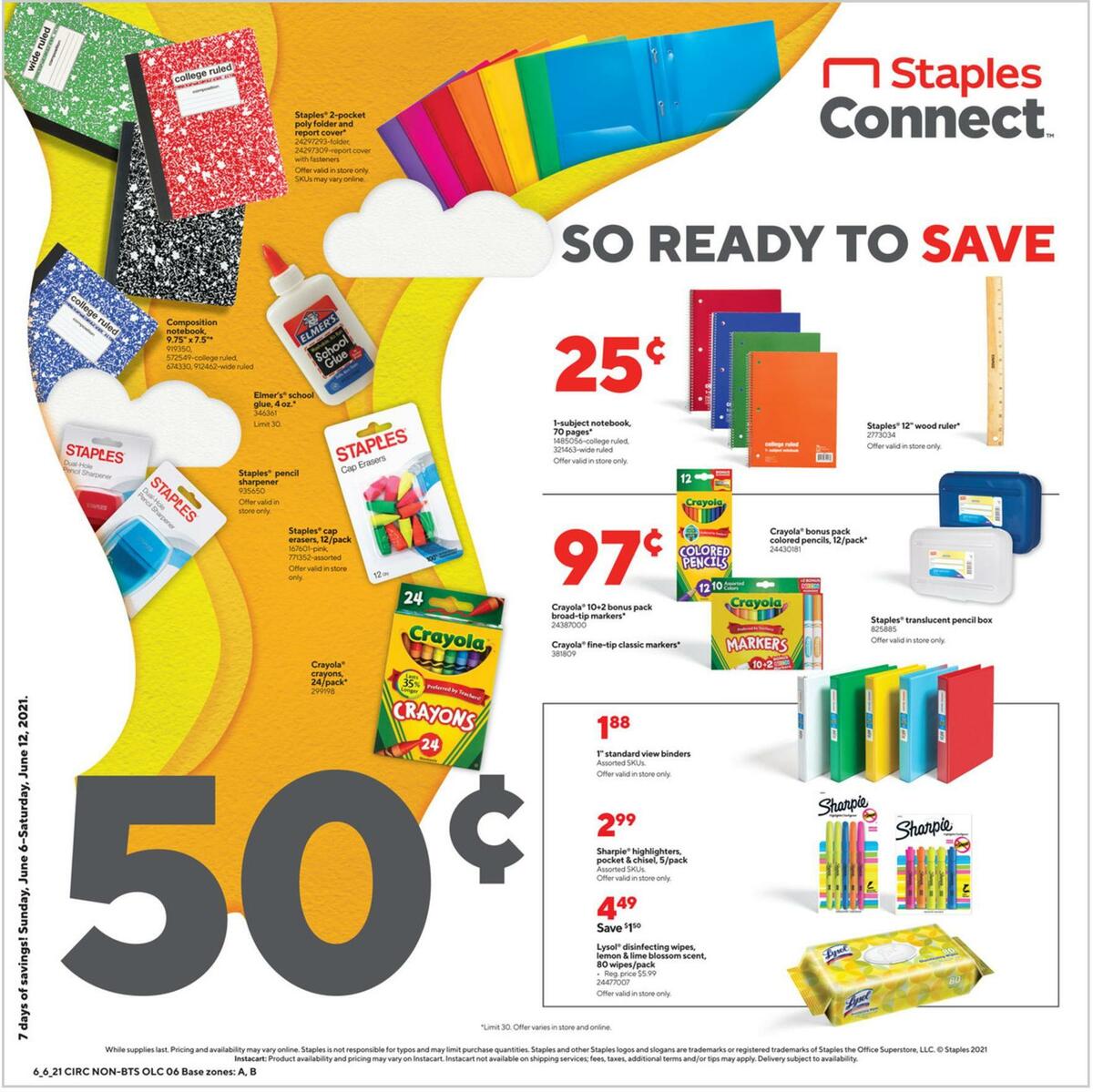 Staples Weekly Ad from June 6