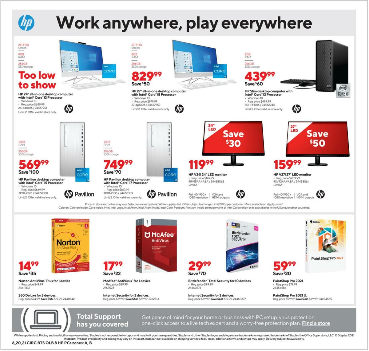 Staples Weekly Ad from June 20