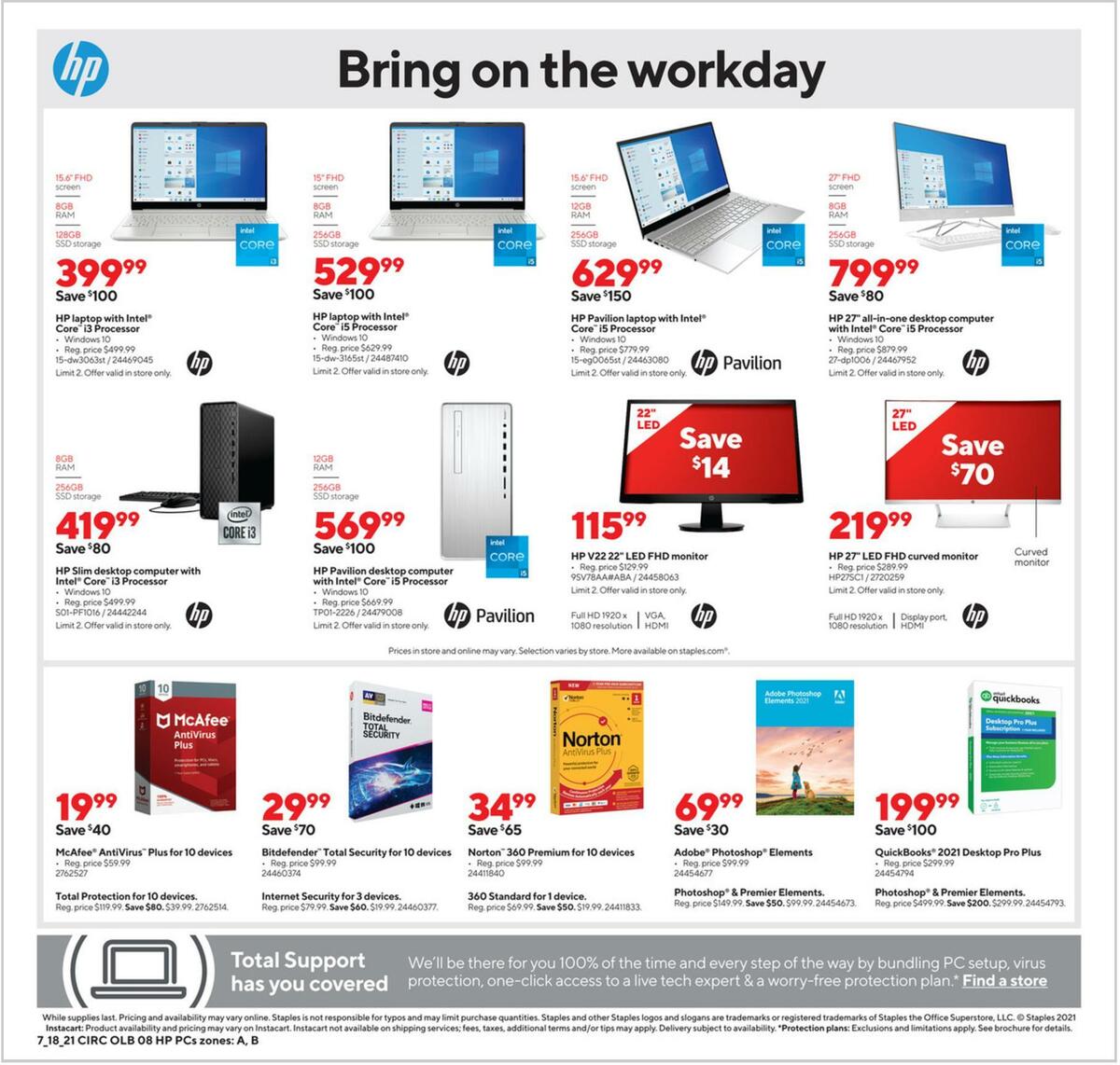 Staples Weekly Ad from July 18