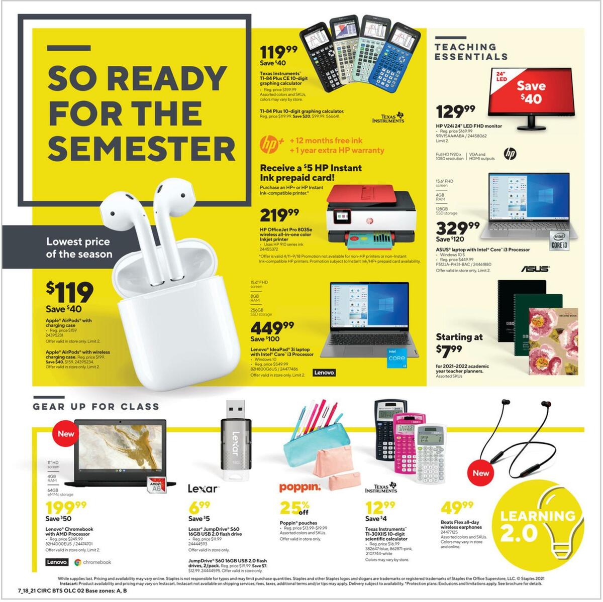 Staples Weekly Ad from July 18
