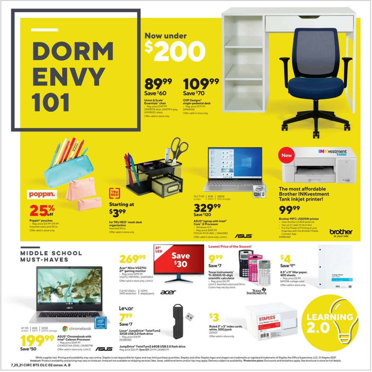 Staples Weekly Ad from July 25