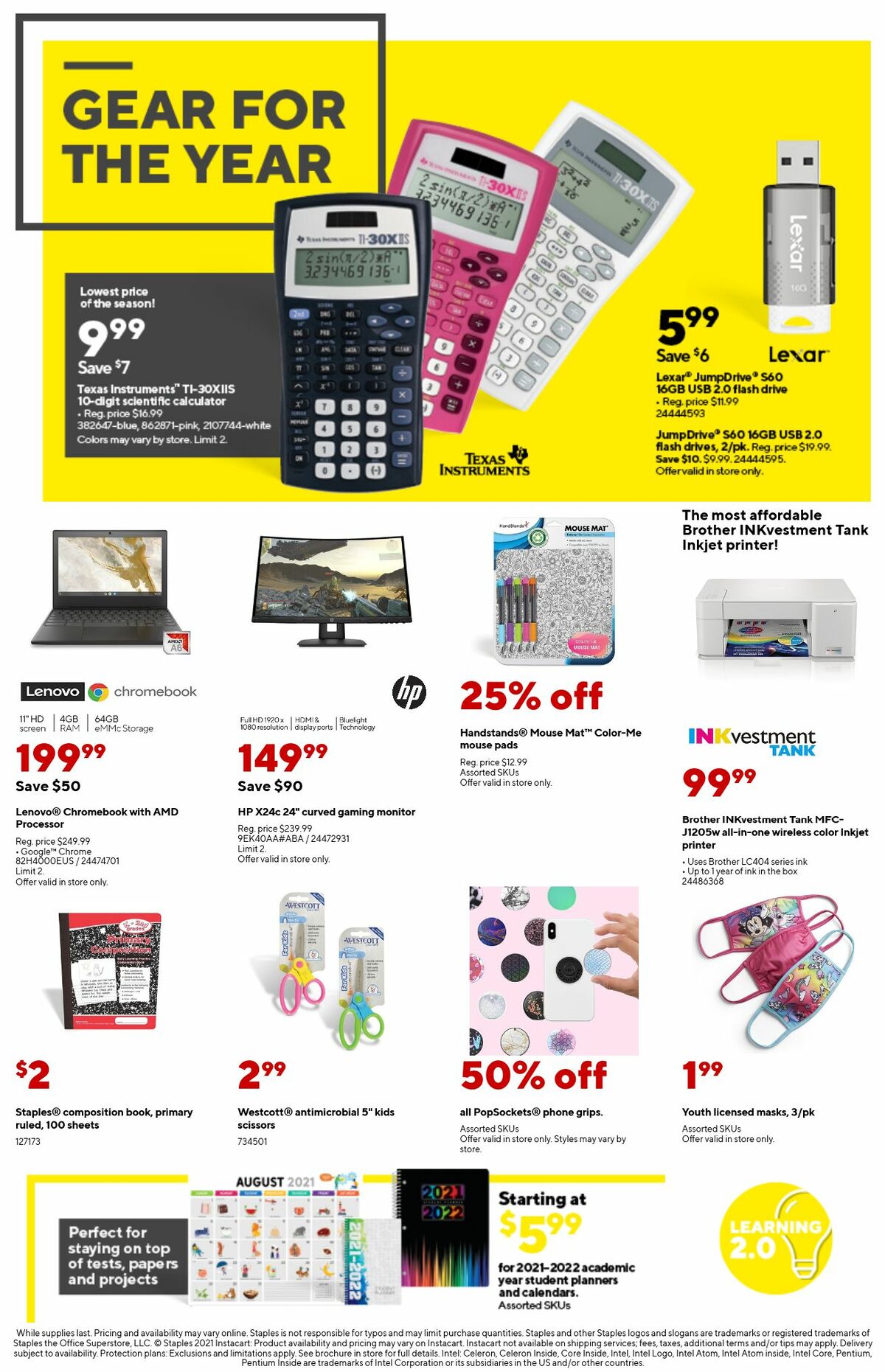 Staples Weekly Ad from August 8