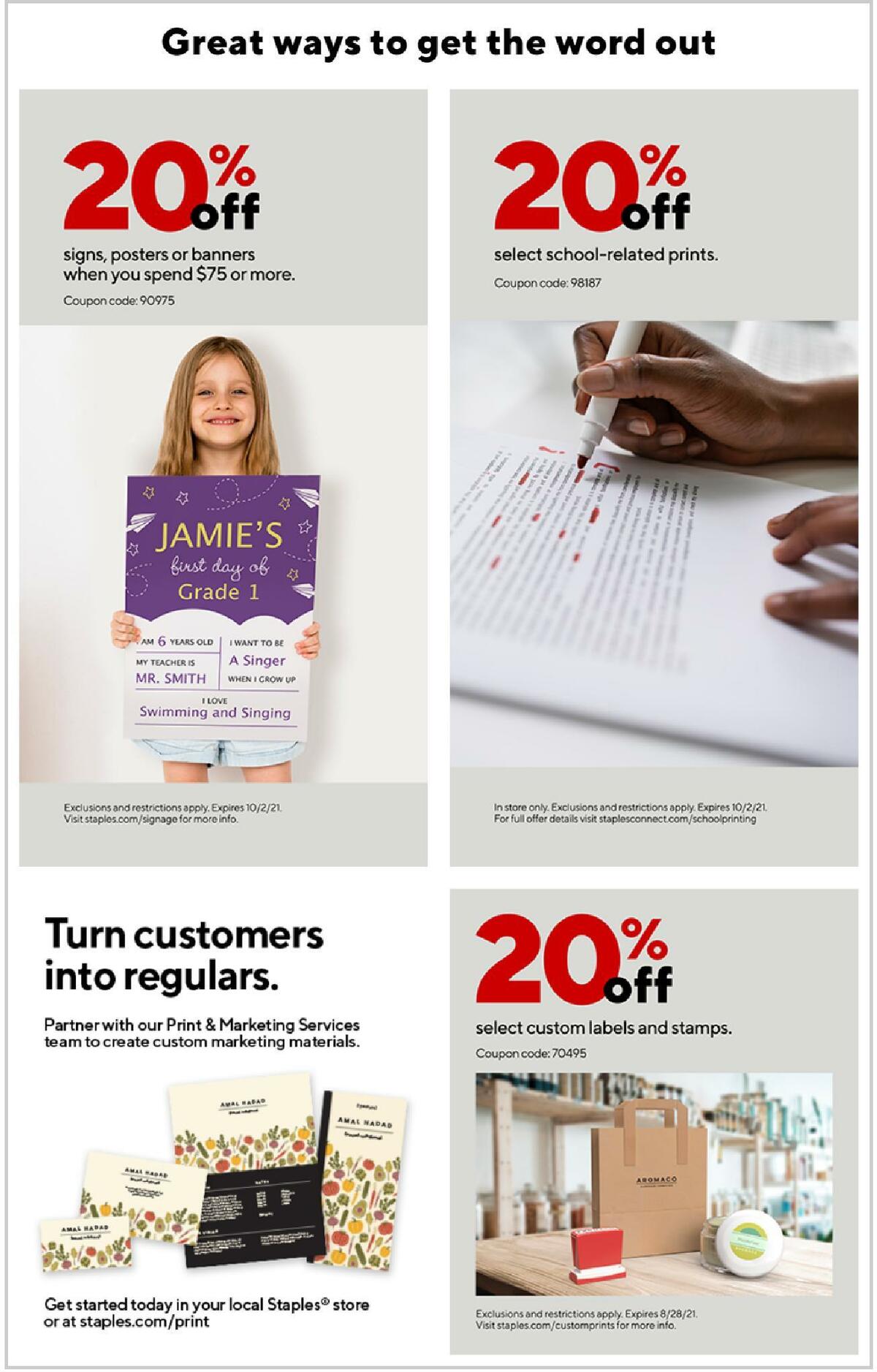 Staples Weekly Ad from August 22