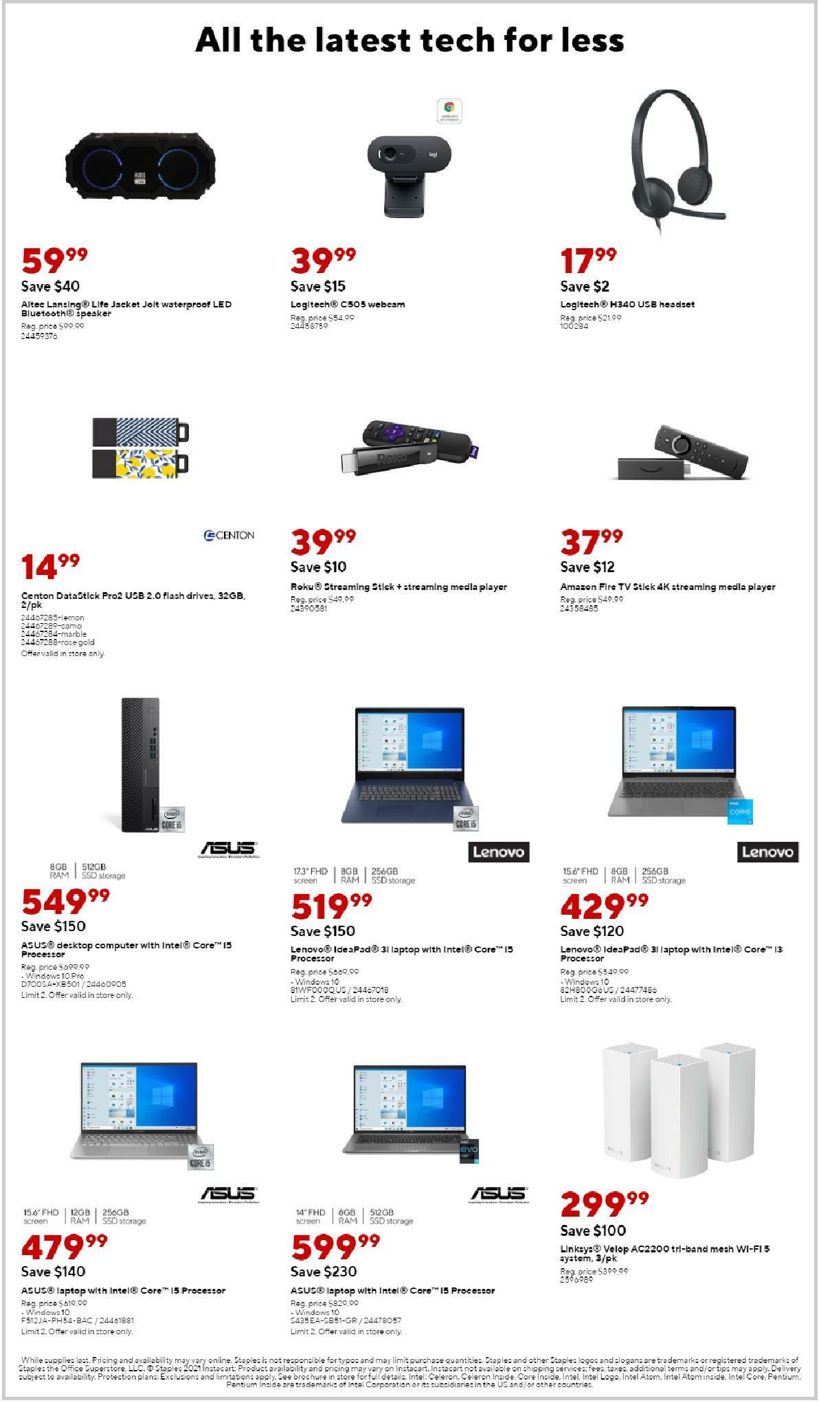 Staples Weekly Ad from August 22