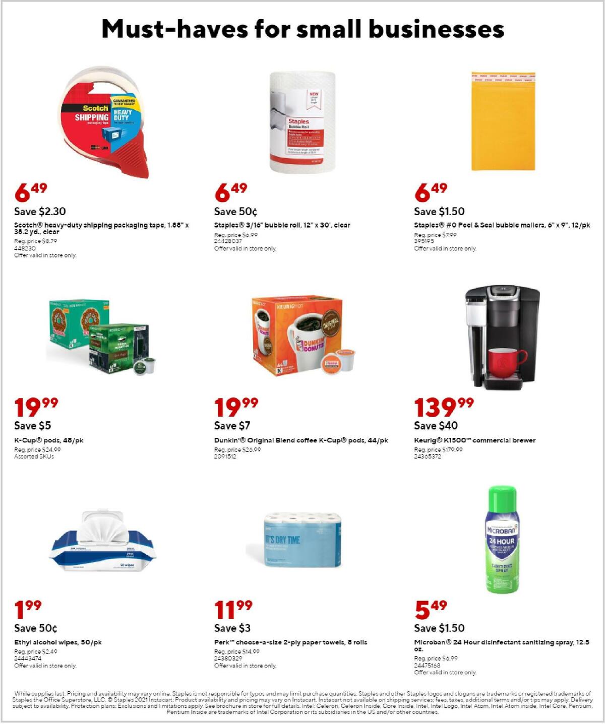 Staples Weekly Ad from August 22