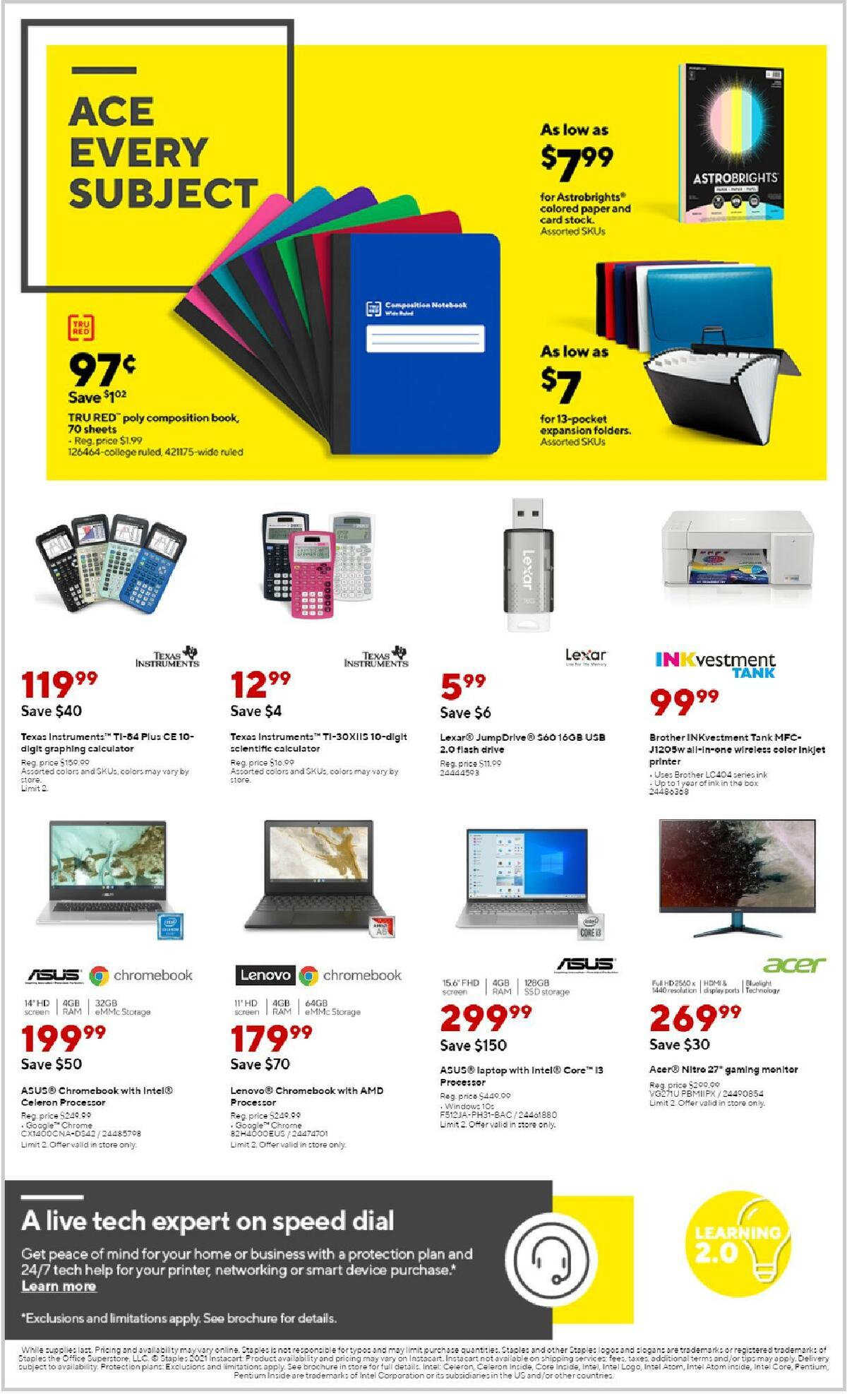 Staples Weekly Ad from August 22