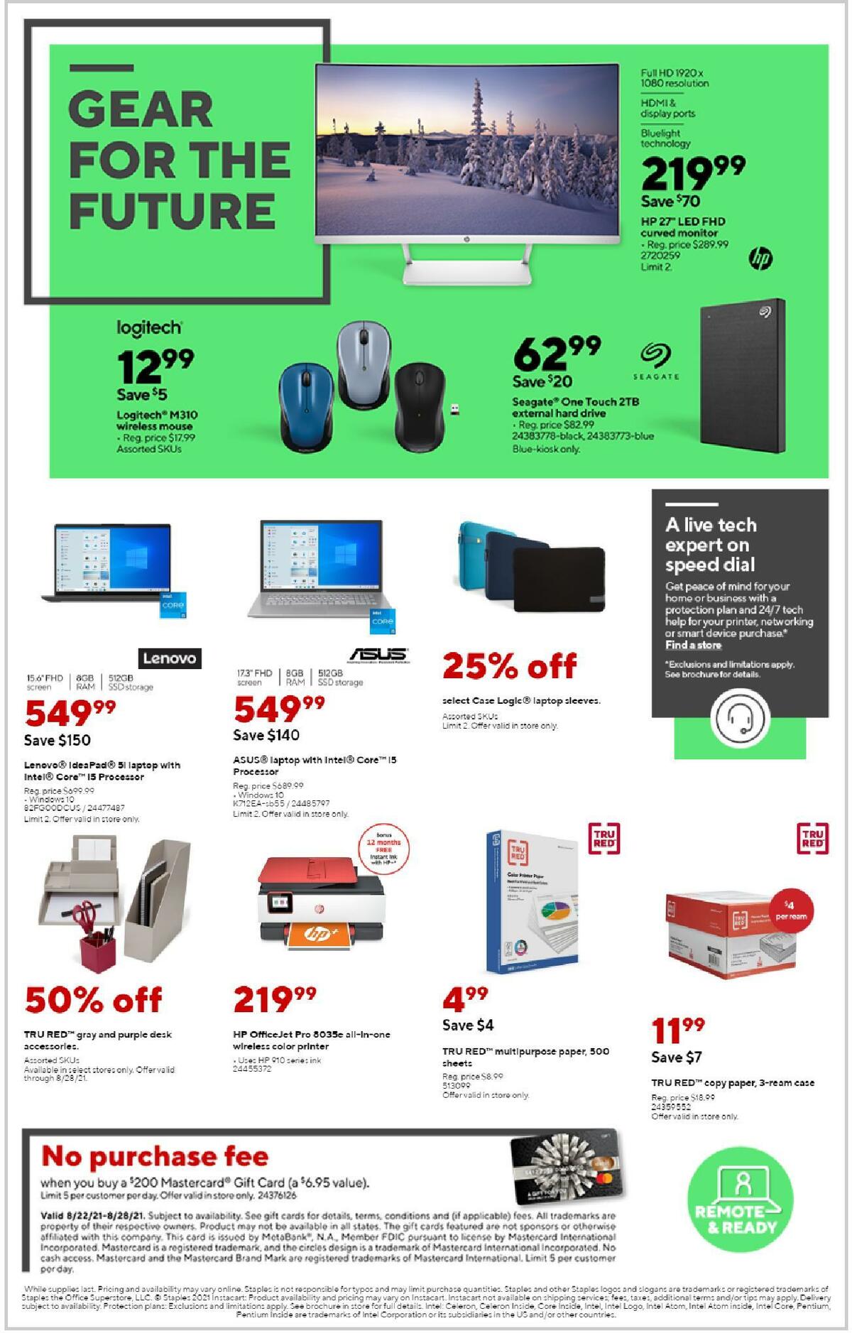 Staples Weekly Ad from August 22
