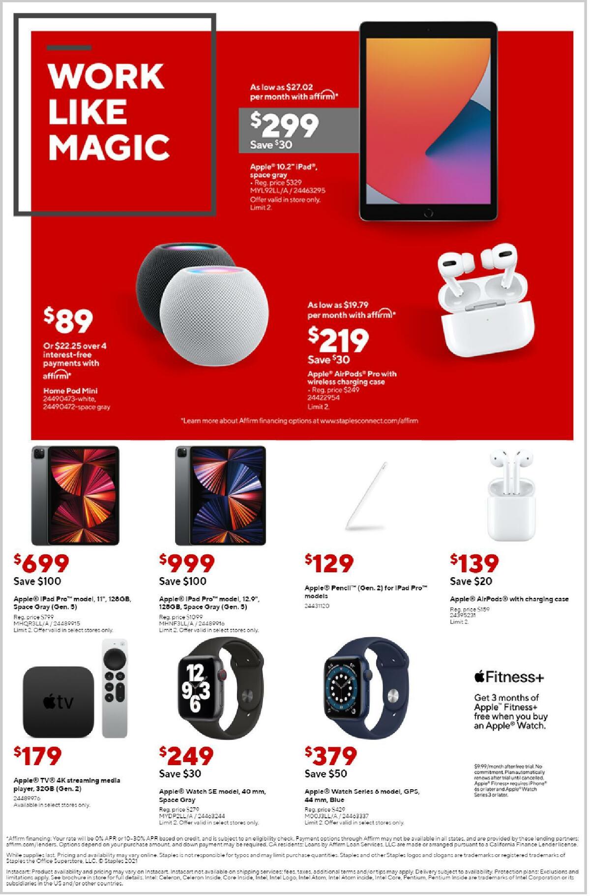 Staples Weekly Ad from August 22