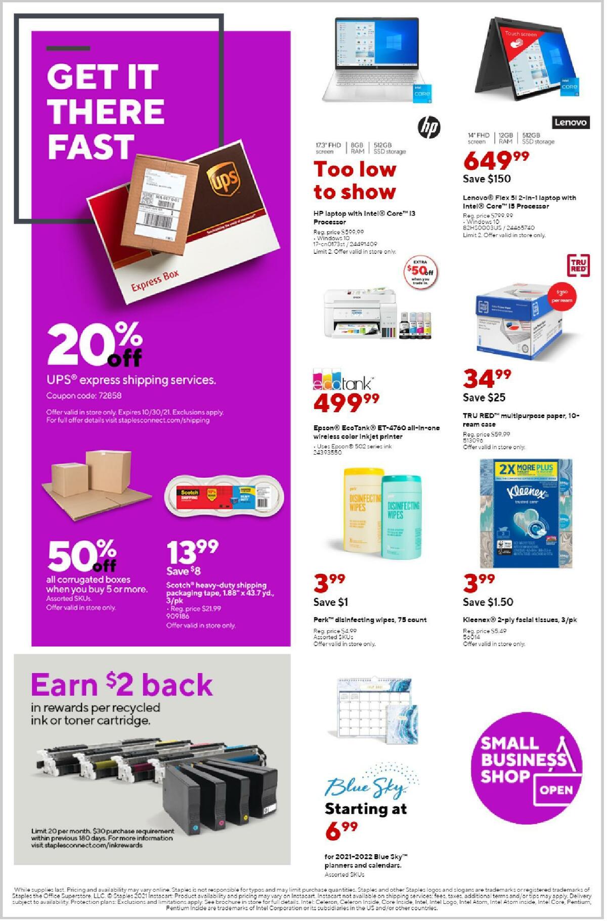 Staples Weekly Ad from August 22