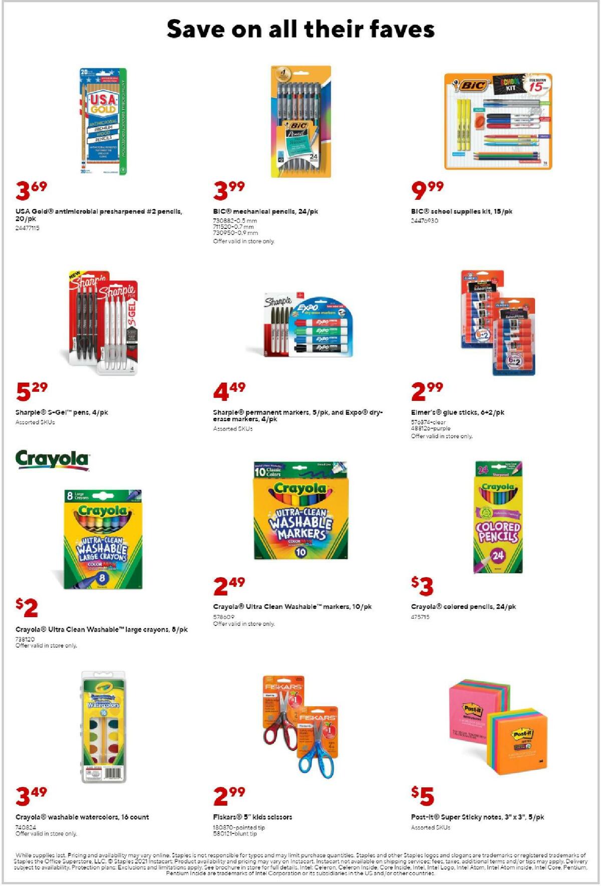 Staples Weekly Ad from August 22