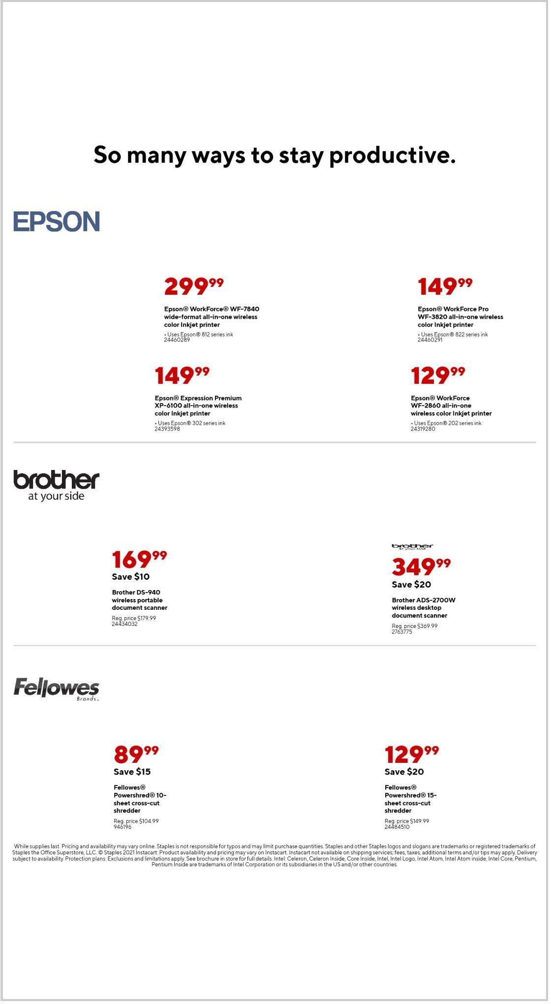 Staples Weekly Ad from September 12