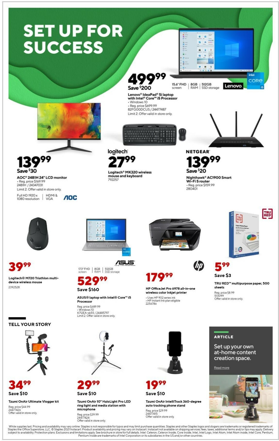 Staples Weekly Ad from September 26