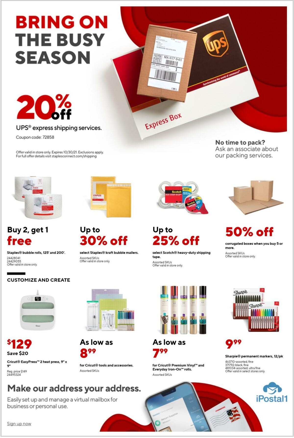 Staples Weekly Ad from October 24