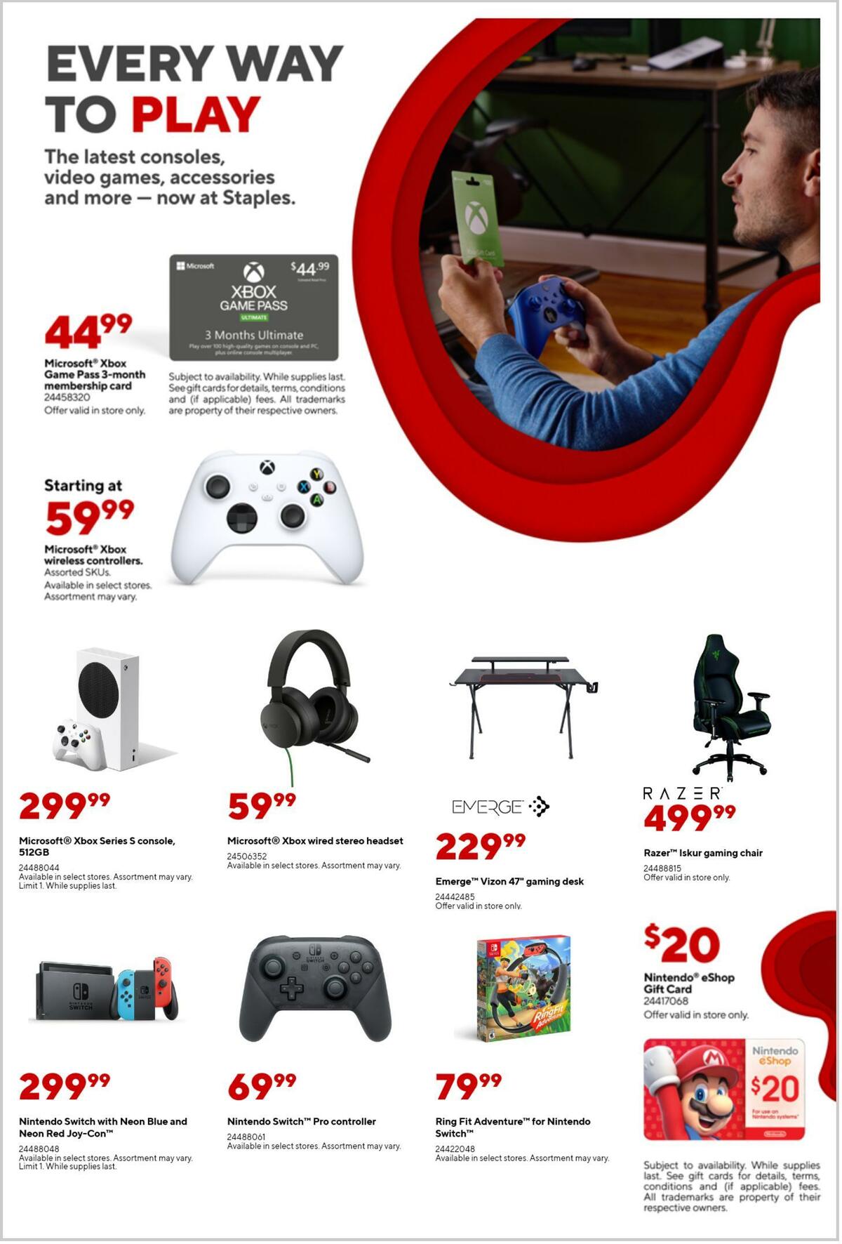 Staples Weekly Ad from November 7