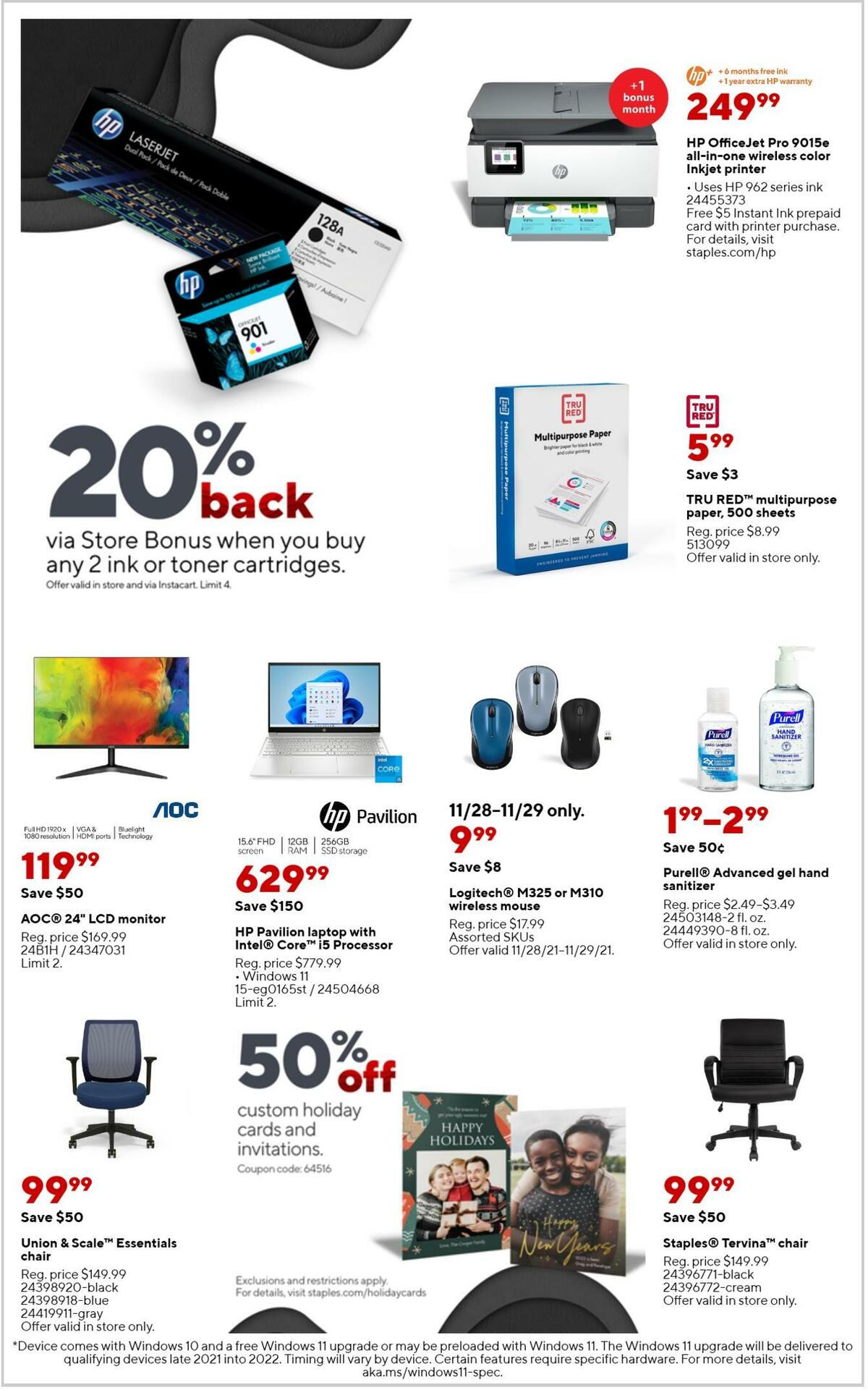 Staples Weekly Ad from November 28