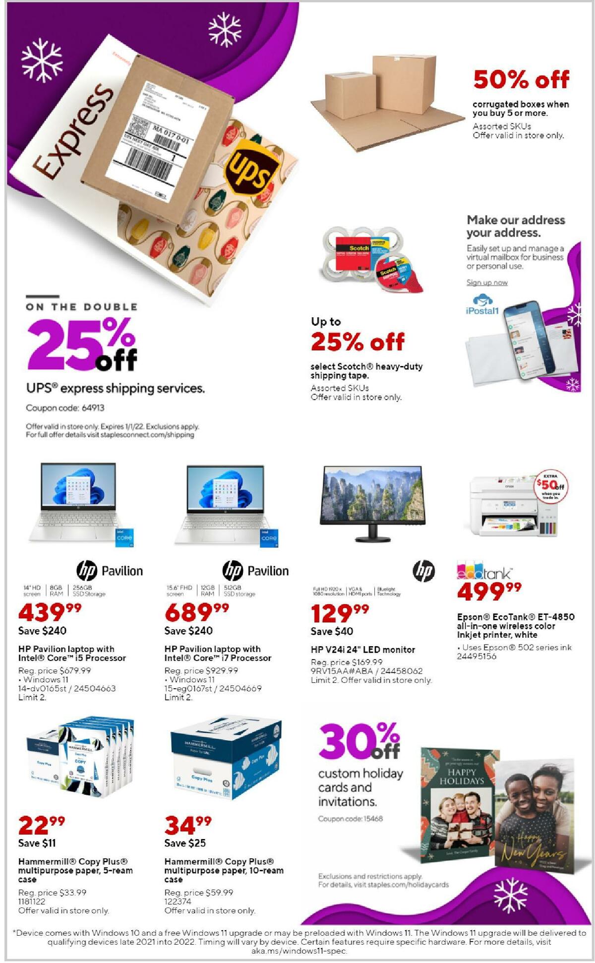 Staples Weekly Ad from December 5