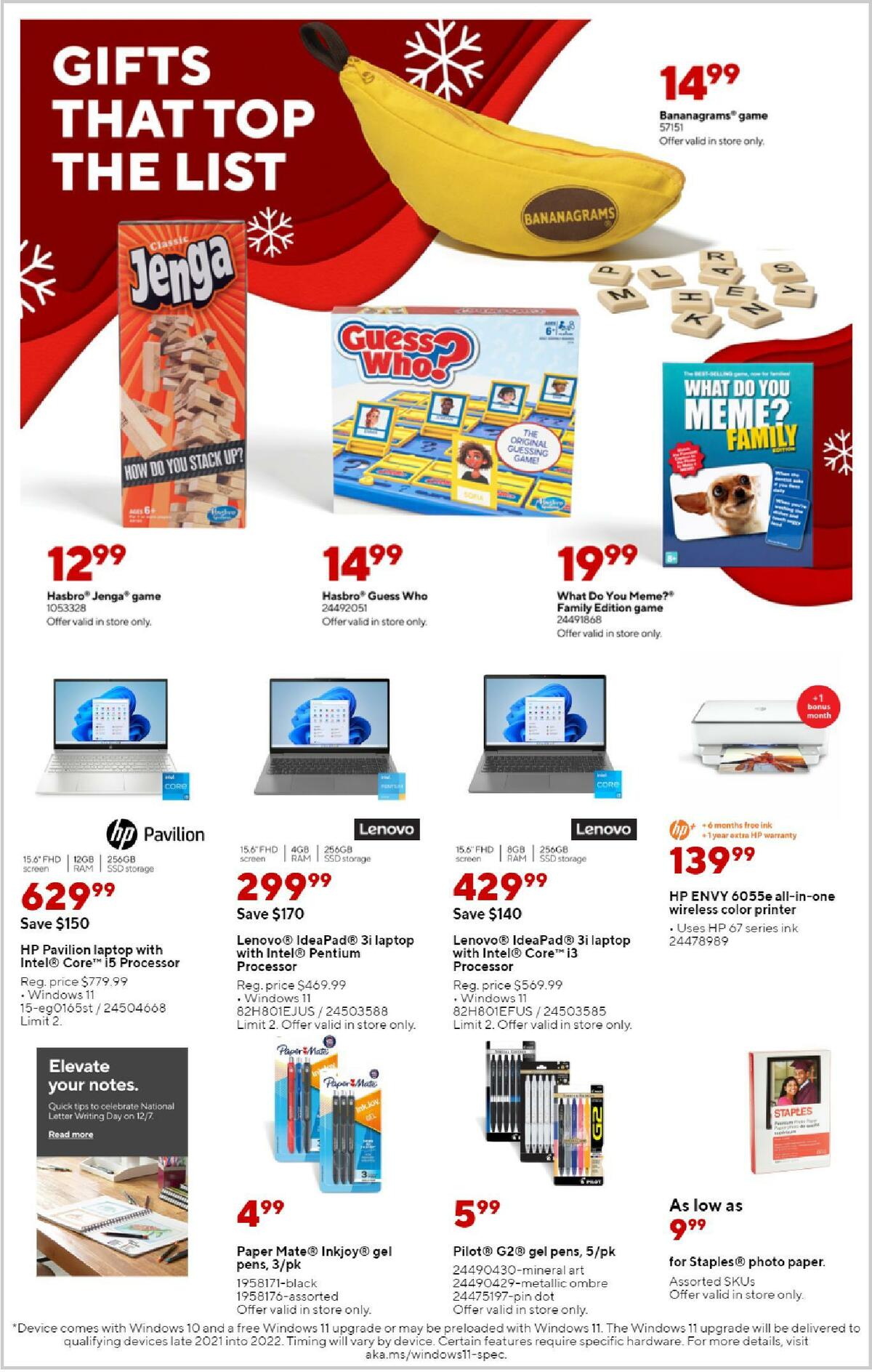 Staples Weekly Ad from December 5