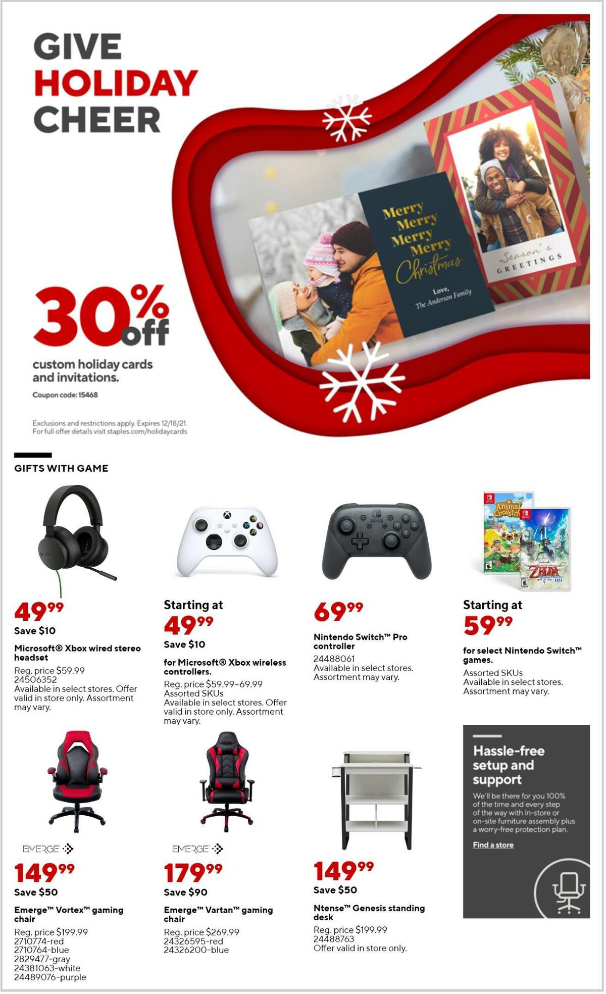 Staples Weekly Ad from December 12