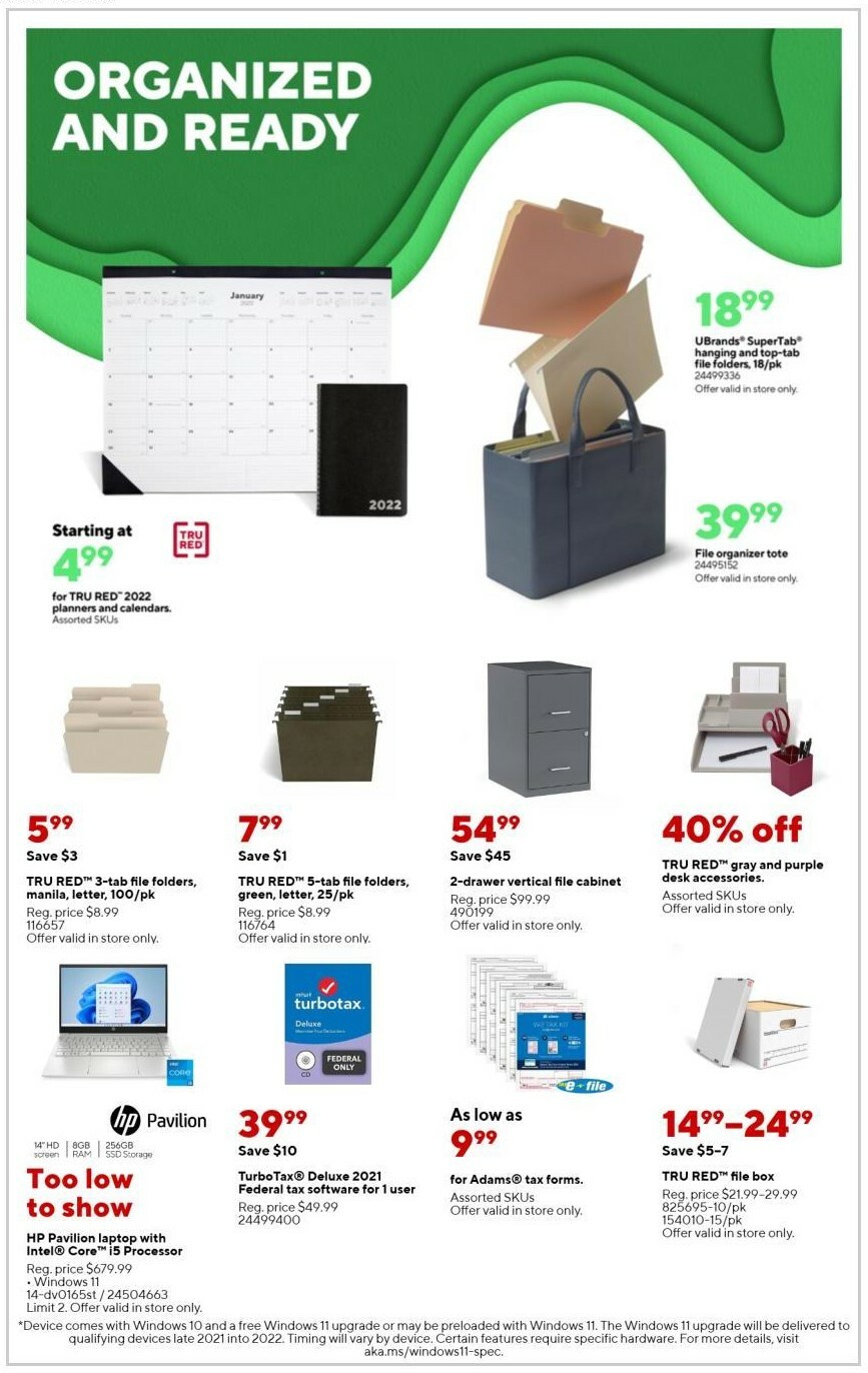 Staples Weekly Ad from January 2