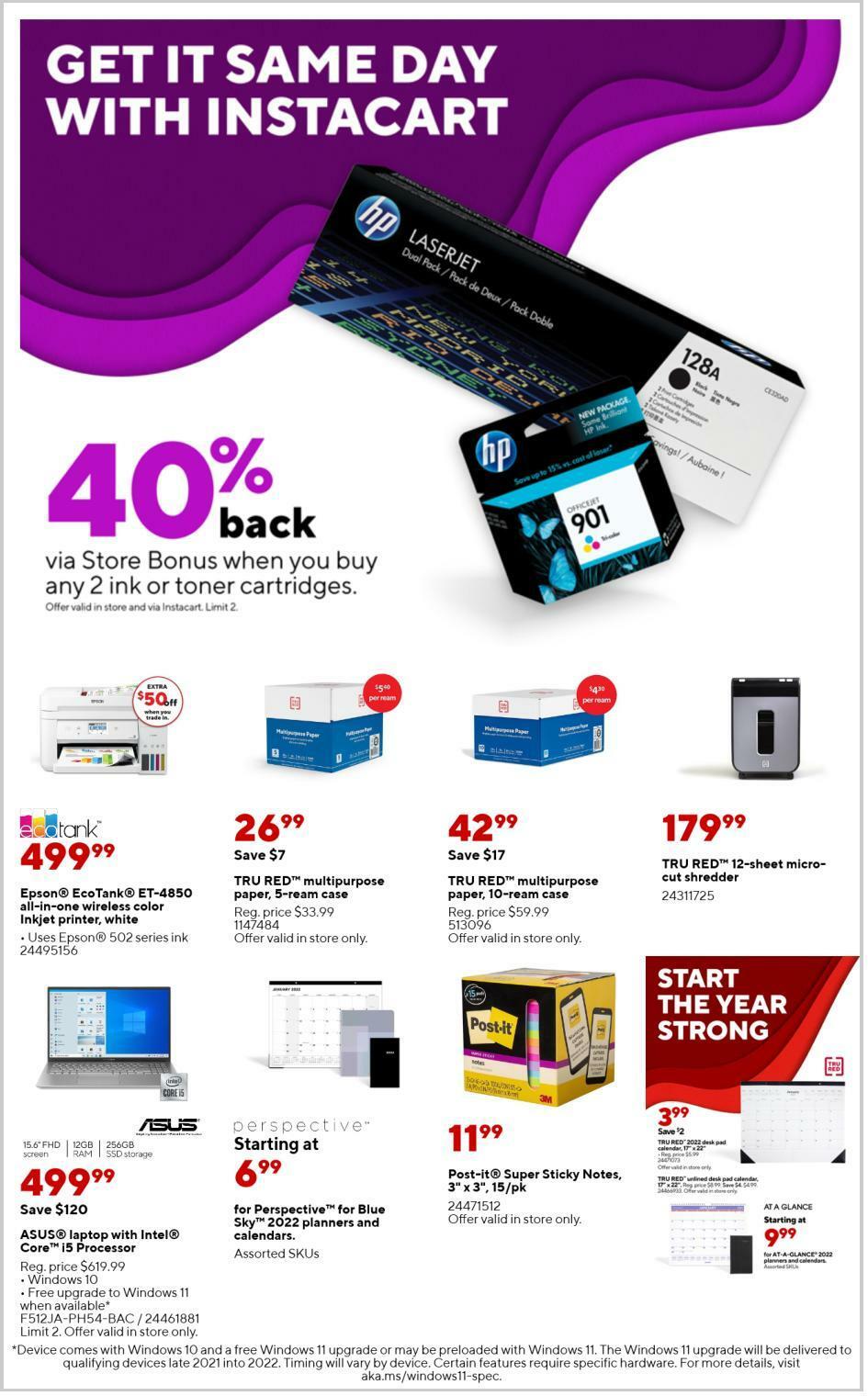 Staples Weekly Ad from January 2