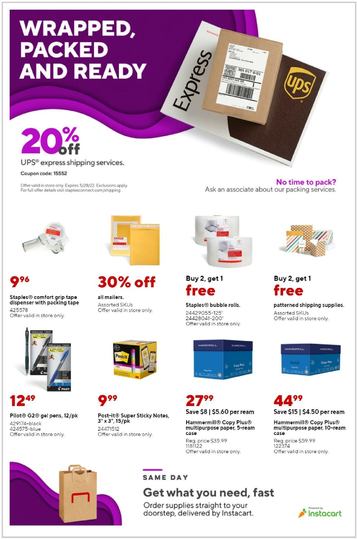 Staples Weekly Ad from May 22