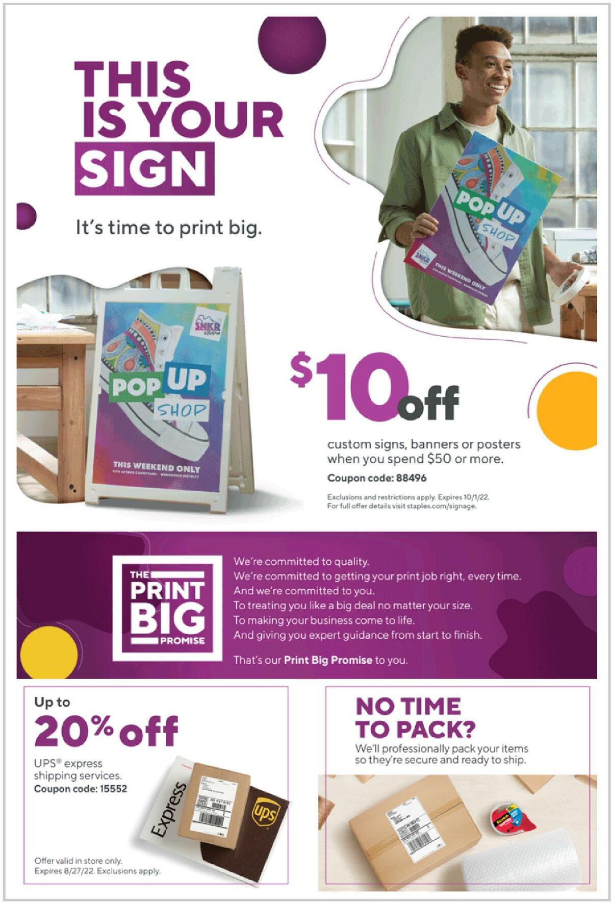 Staples Weekly Ad from August 28