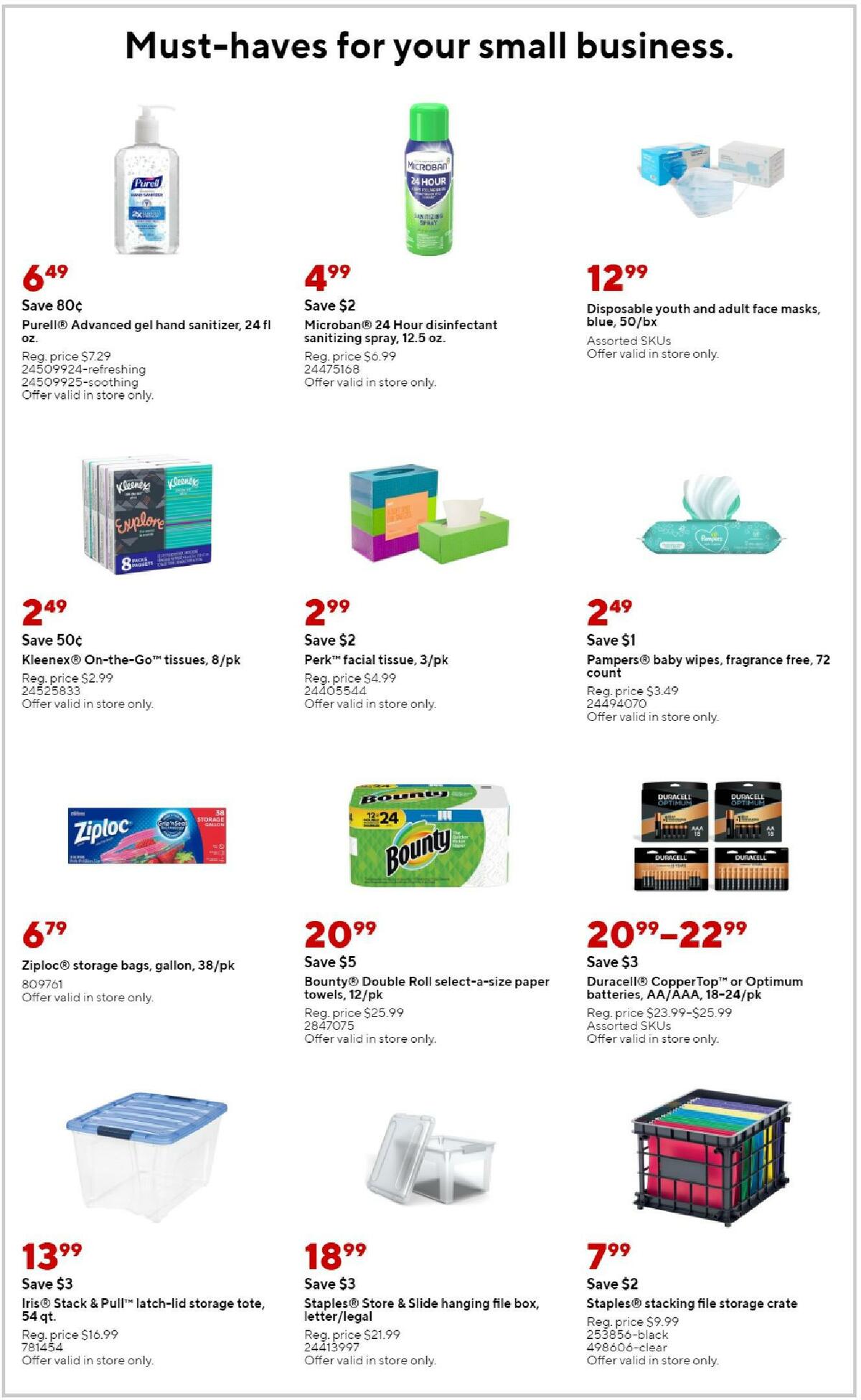 Staples Weekly Ad from August 28