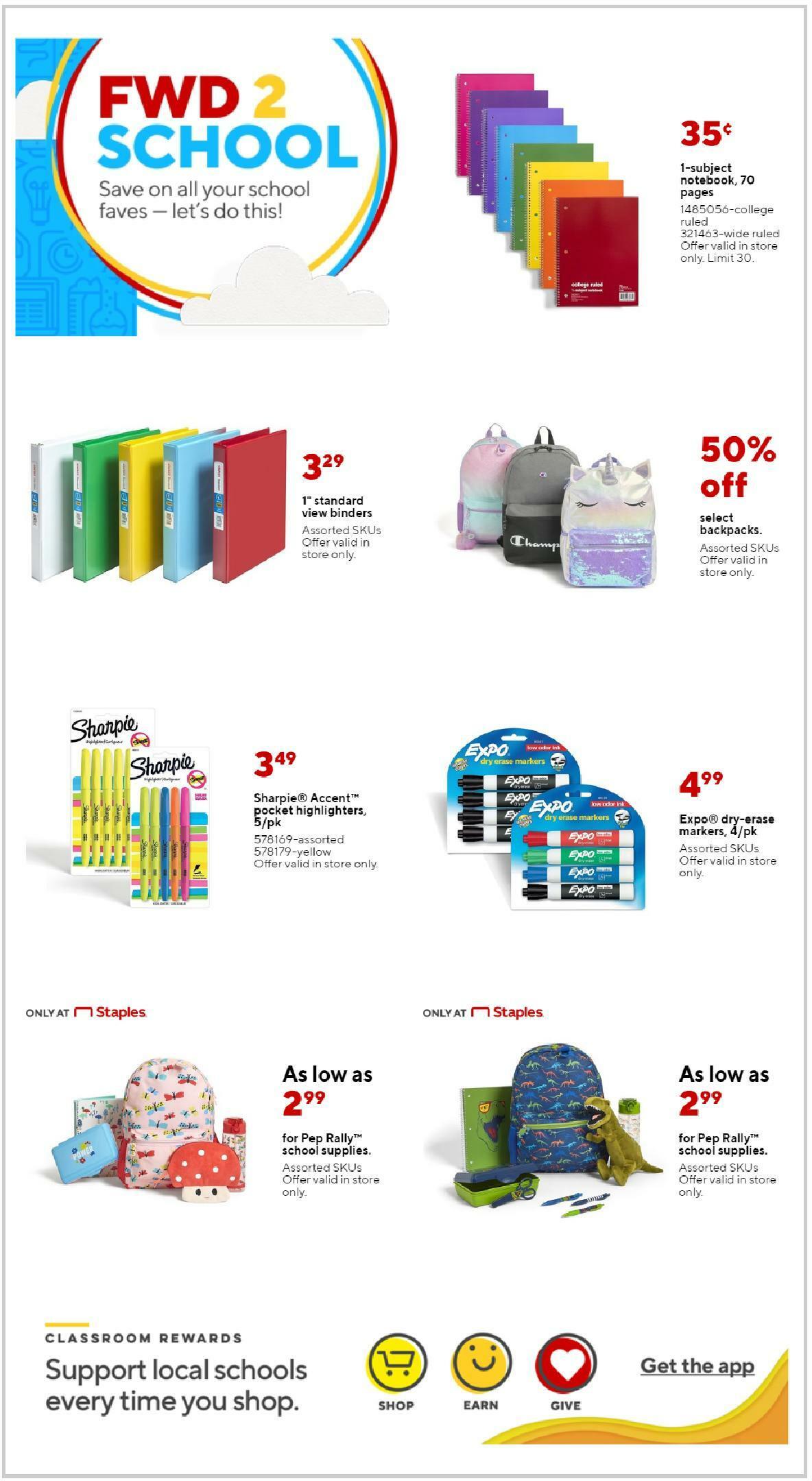 Staples Weekly Ad from August 28